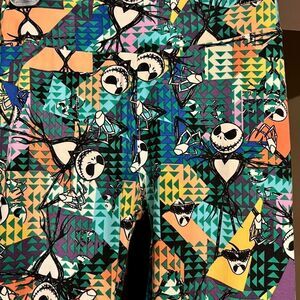 EUC LuLaRoe Disney Jack Skellington Nightmare Before‎ Christmas Leggings O/S